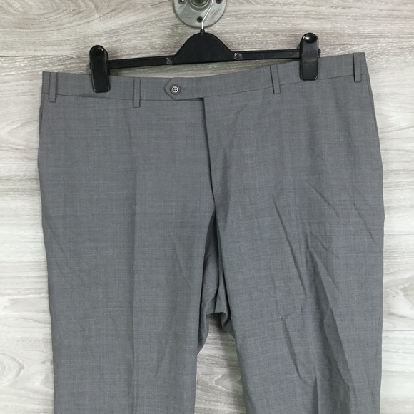 CANALI Size 36 Grey Charcoal Wool Tapered Zip Fly Dress Pants main image 0